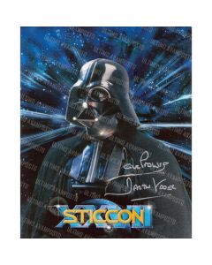 Autografo Dave Prowse Star Wars 2 Foto 20x25