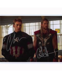 Autografo Chris Evans e Chris Hemsworth - Avengers Foto 20x25