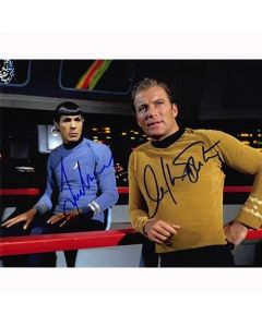 Autografo William Shatner & Leonard Nimoy - Star Trek 5- Foto 20x25