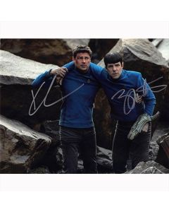 Autografo Karl Urban & Zachary Quinto - Star Trek Foto 20x25