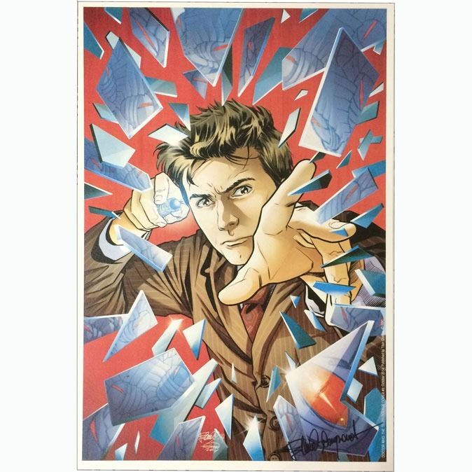 Litografia “Doctor Who: The Tenth Doctor Cover #3 October 2014” autografata da Elena Casagrande.