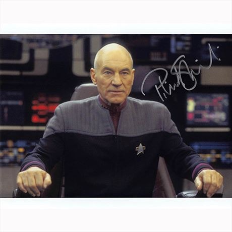 Autografo Patrick Stewart - Star Trek Film 3 Foto 20x25