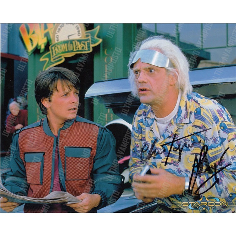 Autografo Christopher LLoyd Ritorno al Futuro Foto 20x25