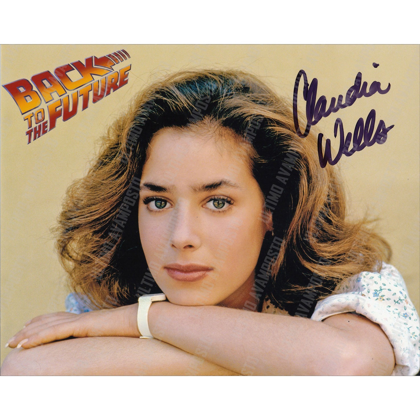 Autografo Claudia Wells 3 Ritorno al Futuro Foto 20x25: 