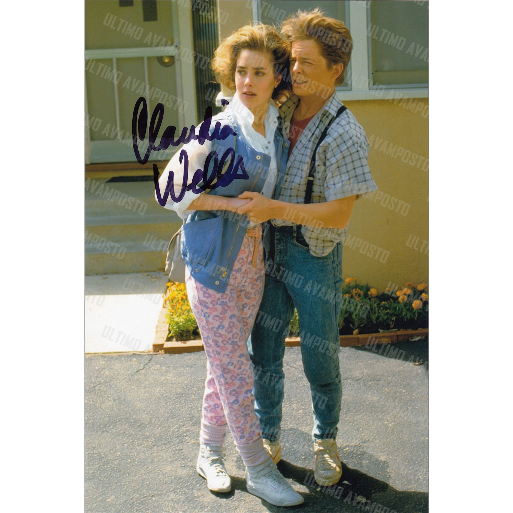 Autografo Claudia Wells 5 Ritorno al Futuro Foto 20x25: 