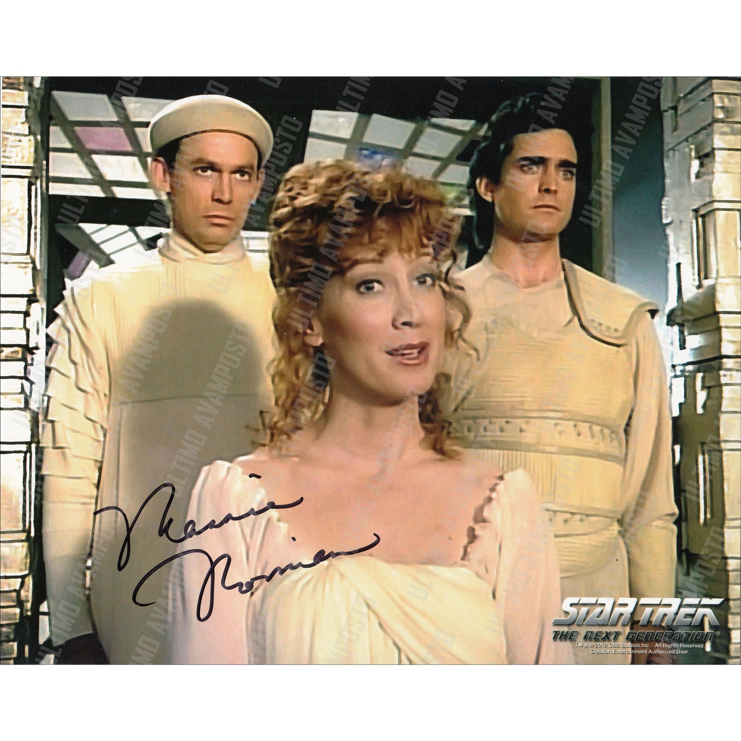 Autografo Marnie Mosiman Star Trek TNG Foto 20x25