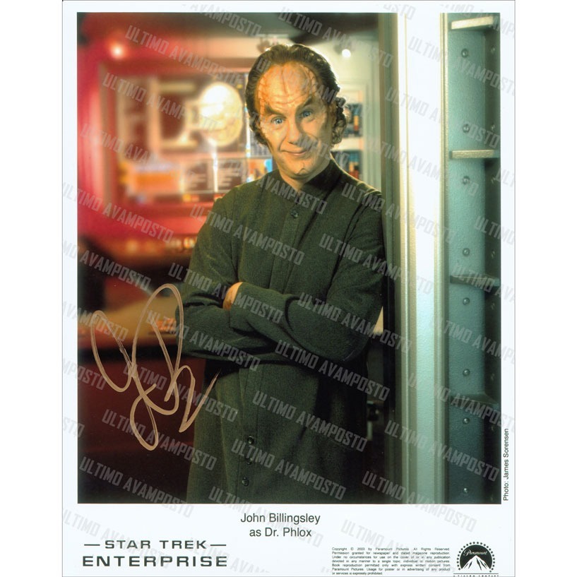 Autografo John Billingsley Star Trek Enterprise Foto 20x25
