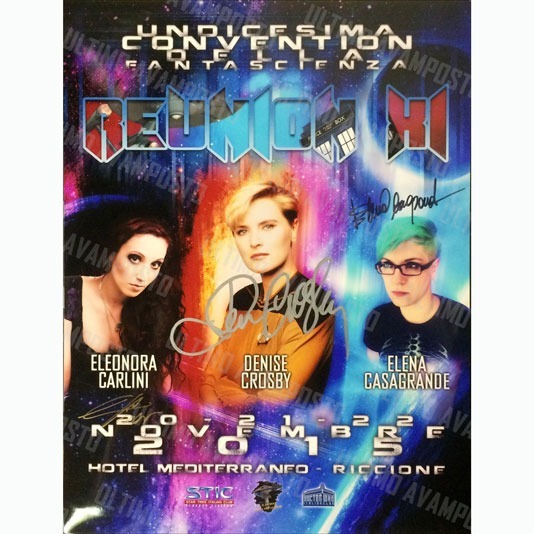 Locandina Reunion 2015 autografata da Denise Crosby, Elena Casagrande ed Eleonora Carlini