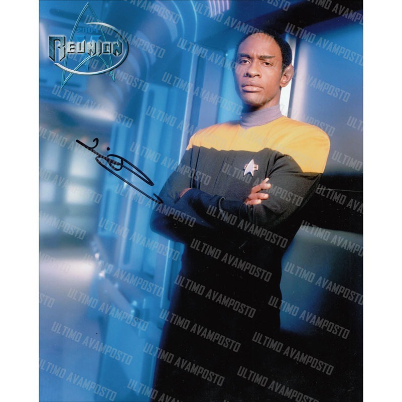 Autografo Tim Russ Star Trek Voyager 3 Foto 20x25