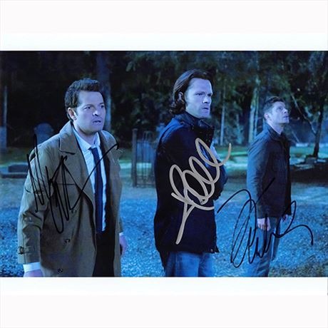 Autografo Cast di Supernatural Foto 20x25